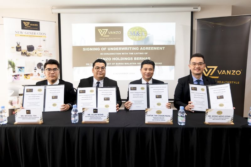 Vanzo Holdings Berhad Signs Underwriting Agreement with M &amp; A Securities Sdn Bhd
