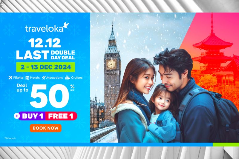 Traveloka 12.12 Last Double Day Deal: Enjoy up to 50% discounts for  Winter Wonders to Tropical Escapes