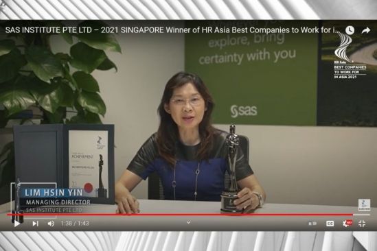 SAS Singapore clinches “HR Asia’s Best Companies   To Work For in Asia 2021” Award