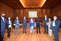 (5th from right) Y.Bhg. Datin Sri Norfaliza, Head of Covid-19 Unit, Ministry of Tourism, Arts &amp; Culture (MOTAC); (4th from left) Dr. Zulhizzam Hj. Abdullah, Deputy Director, Public Health Development Division, Ministry of Health (MOH); (far right) En. Hamzah b Ishak, Director of Crisis Management and National Intelligence, National Security Council (NSC); (4th from right) Senior Assistant Commissioner M.V. Srikumar a/l Madhavan Nair; and (3rd from right) Alan Pryor, Chairman of Business Events Council Malaysia (BECM), showing their approval of the industry Standard Operating Procedures (SOPs) following the session held at the Kuala Lumpur Convention Centre recently.