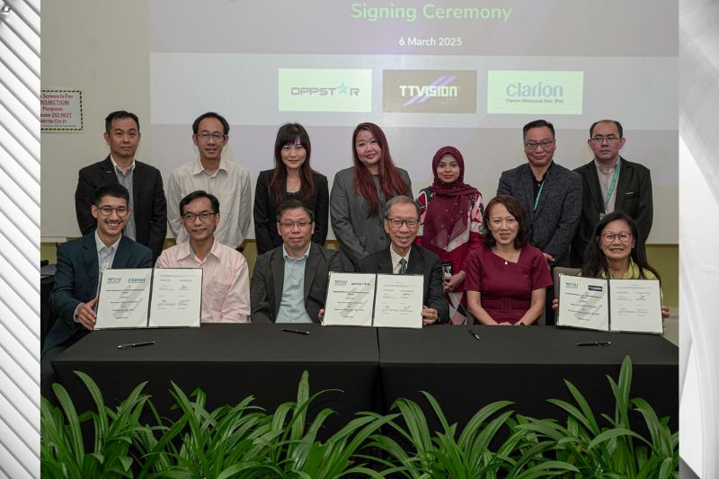 (Sitting from left ) Nicholas Tan (Group Board of Director, Clarion Malaysia), Lee Chun Keat (Engineering Director, Oppstar Technology), Goon Koon Yin (CEO TTVision Technologies), Tan Sri Dr Koh Tsu Koon (Chairman of Board of Governors, WOU), Datuk Loo Lee Lian (CEO, InvestPenang) and Prof Dr Lily Chan (Chief Executive Officer &amp; Vice Chancellor, WOU).   (Standing from left ) Goh Kew Yee (Director of Manufacturing, Clarion Malaysia), Yap Cheng Hock (Senior Human Resource Manager, Oppstar Technology), Jennie Tan Yen Li (Chief Administrative Officer, TTVision Technologies), Janice Tan Heng Kim (Senior Manager-Digital Economy Investment Cluster, NCER), Puteri Simaa Bt Megat Ismail (Senior Associate-Industry Outreach, HRDC), Steven Khor (WOU Academy) and Assoc Prof Ts Dr Tan Tan Koon Tatt (Dean of the School of Technology &amp; Engineering Science, WOU).