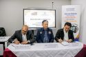 (From left - right) RA Thiagaraja, CEO of ARA, Dr. Mayjen (PURN) Djanadi Bimo, Chairman of Trisakti Foundation, and Dr. Juliater Simarmata, Vice President of Trisakti Foundation are signing the MoU