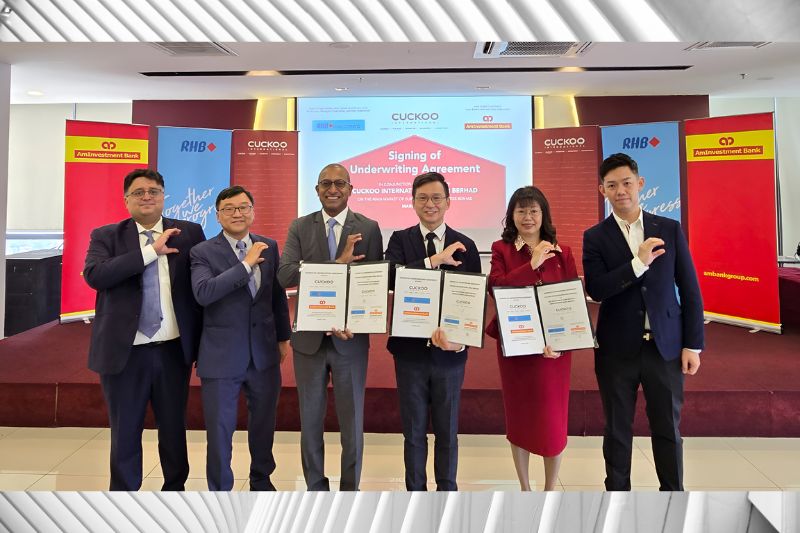 Cuckoo International (Mal) Berhad Inks Underwriting Agreement With Rhb Investment Bank Berhad, Aminvestment Bank Berhad