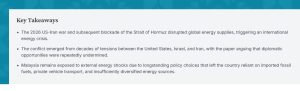 From the Outside In: How the Hormuz Chokepoint Crisis Exposes Malaysia’s Midstream Energy Vulnerability